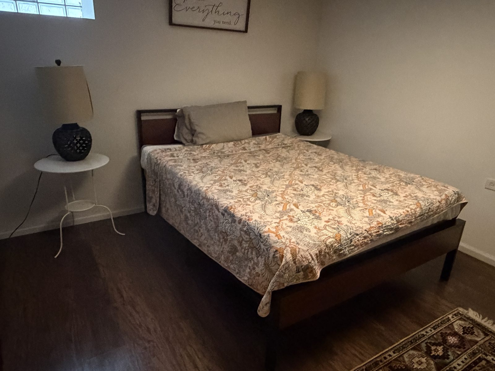 Furnished private bedroom example